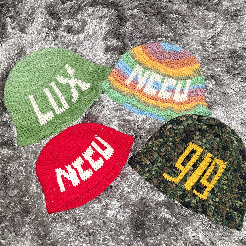 Lux Kids Crochet Hat Collection - Green, Red, Multicolor, Camouflage